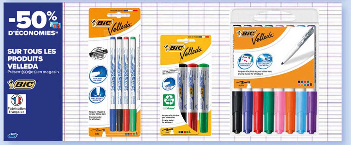 Produits Velleda Bic