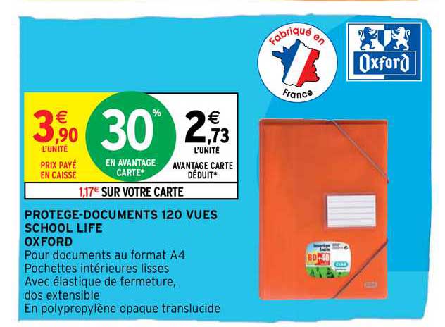 Protège-documents 120 Vues School Life Oxford