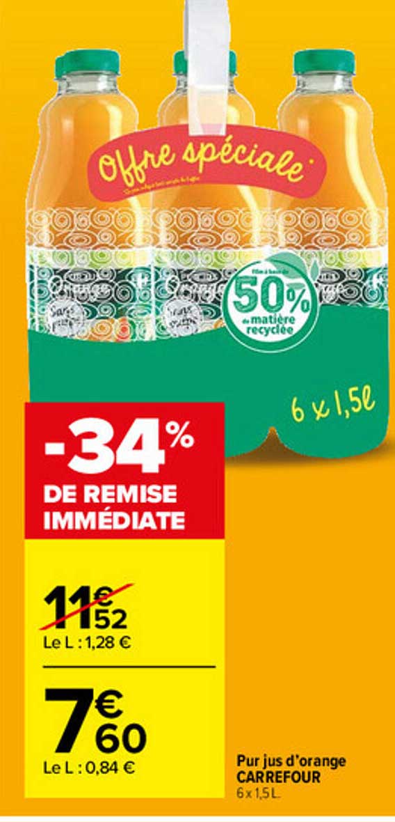 Pur Jus D'orange Carrefour