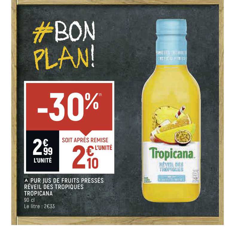 Pur Jus De Fruits Pressés Réveil Des Tropiques Tropicana
