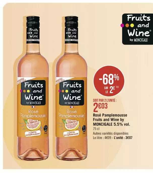 rosé pamplemousse fruits and whine by moncigale