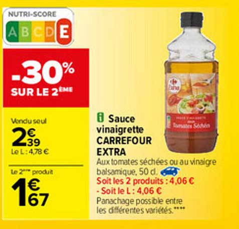 Sauce Vinaigrette Carrefour Extra -30% Sur Le 2ème