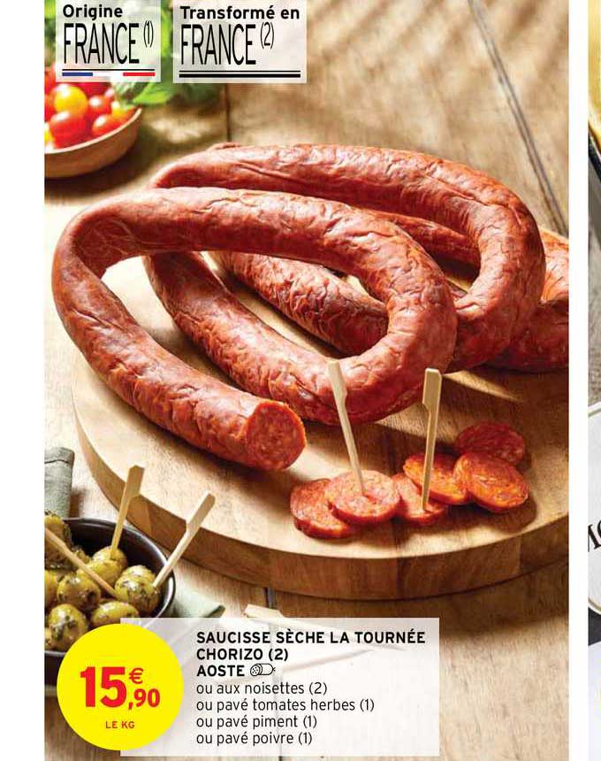 saucisse sèche la tournée chorizo aoste
