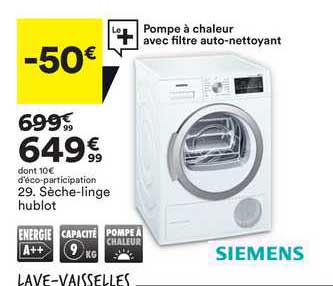 sèche-linge hublot siemens