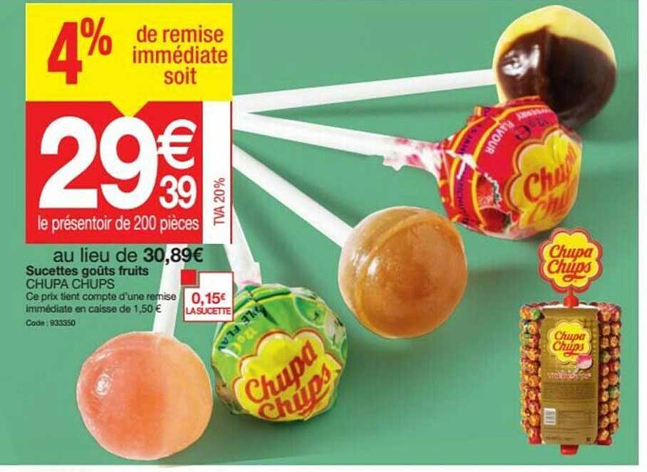 sucettes goûts fruits