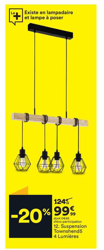 suspension townshend 5 4 lumières
