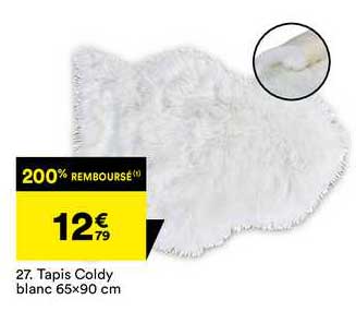 tapis coldy blanc 65x90 cm