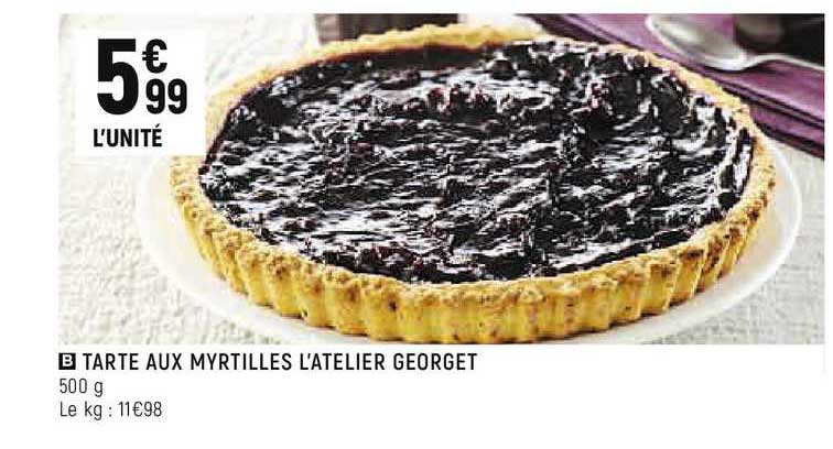 tarte aux myrtilles l'atelier georget