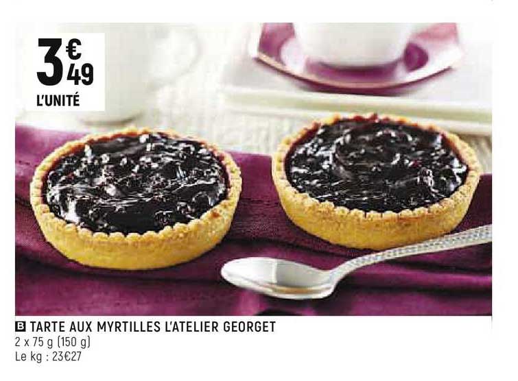 tarte aux myrtilles l'atelier georget