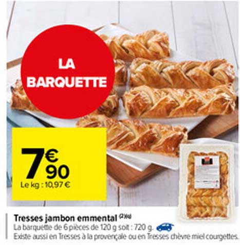 tresses jambon emmental