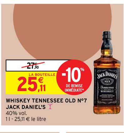 whiskey tennessee old n°7 jack daniel's