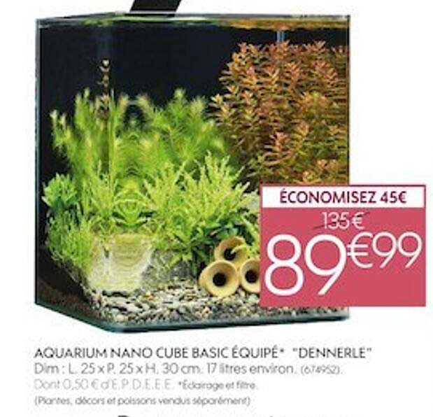 Aquarium Nano Cube Basic équipé "dennerle"