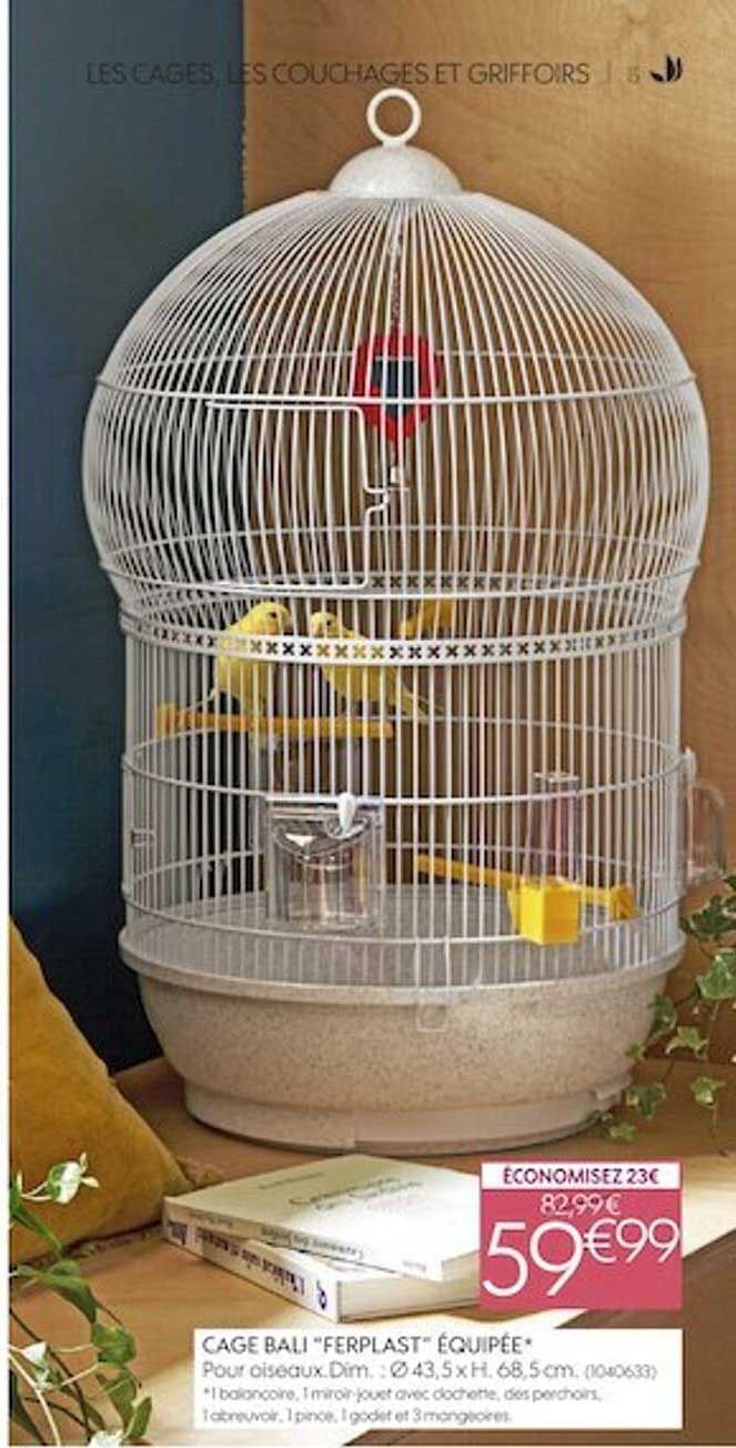 cage bali "ferplast" équipée