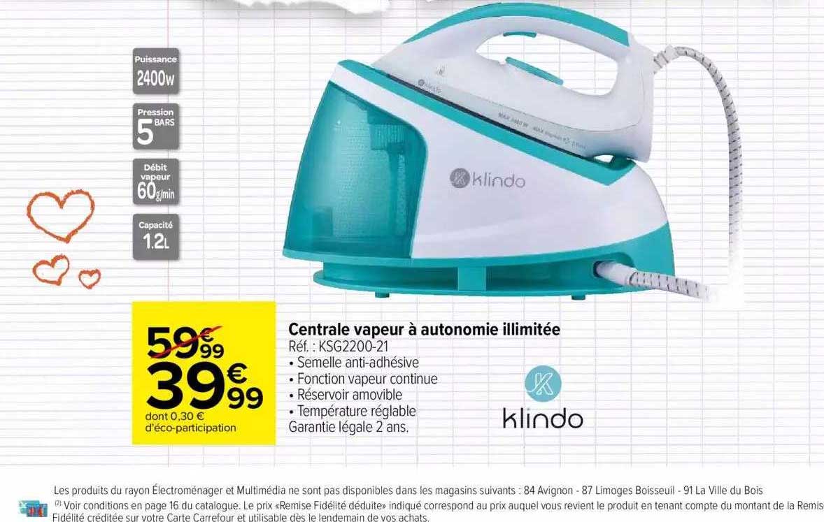 centrale vapeur à autonomie illimitée klindo