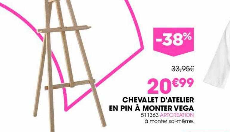 chevalet d'atelier en pin à monter vega