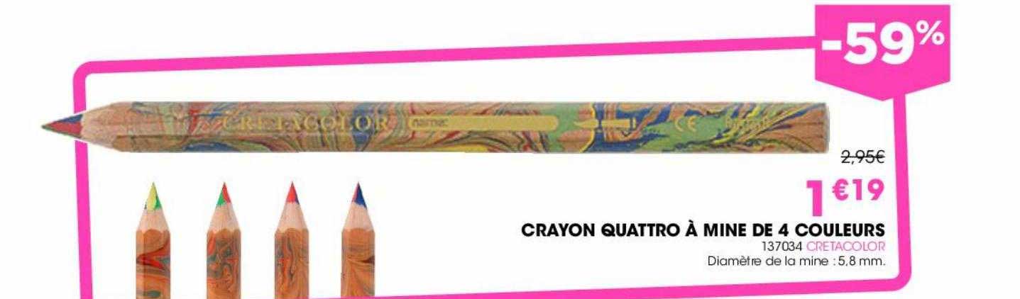 craon quattro à mine de 4 couleurs