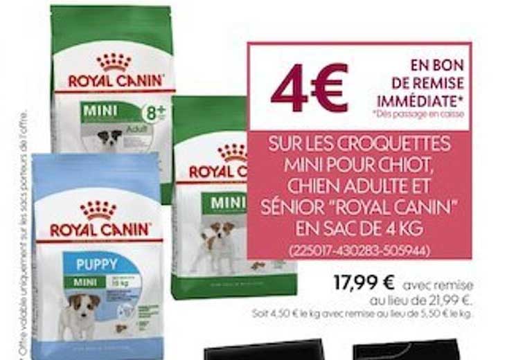 croquettes mini pour chiot, chien adulte et sénior "royal canin"