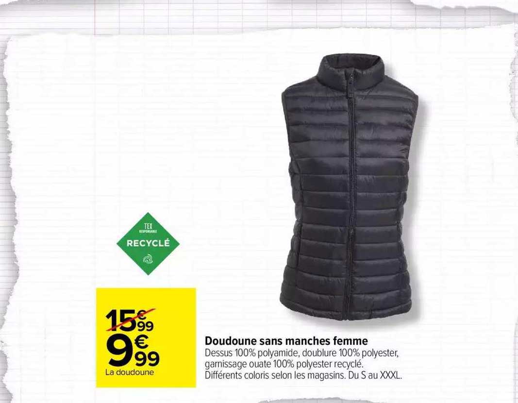 doudoune sans manches femme
