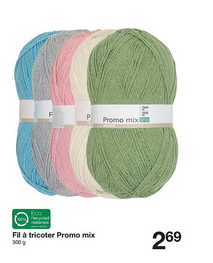 fil à tricoter promo mix