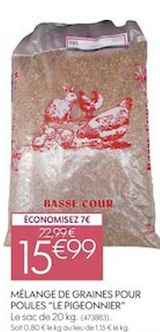 mélange de graines pour poules "le pigeonnier"