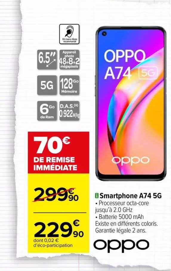 Smartphone A74 5g Oppo