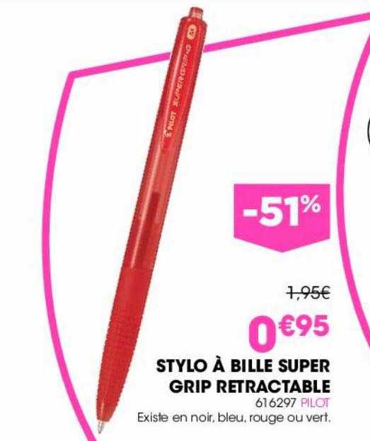 Stylo à Bille Super Grip Retractable