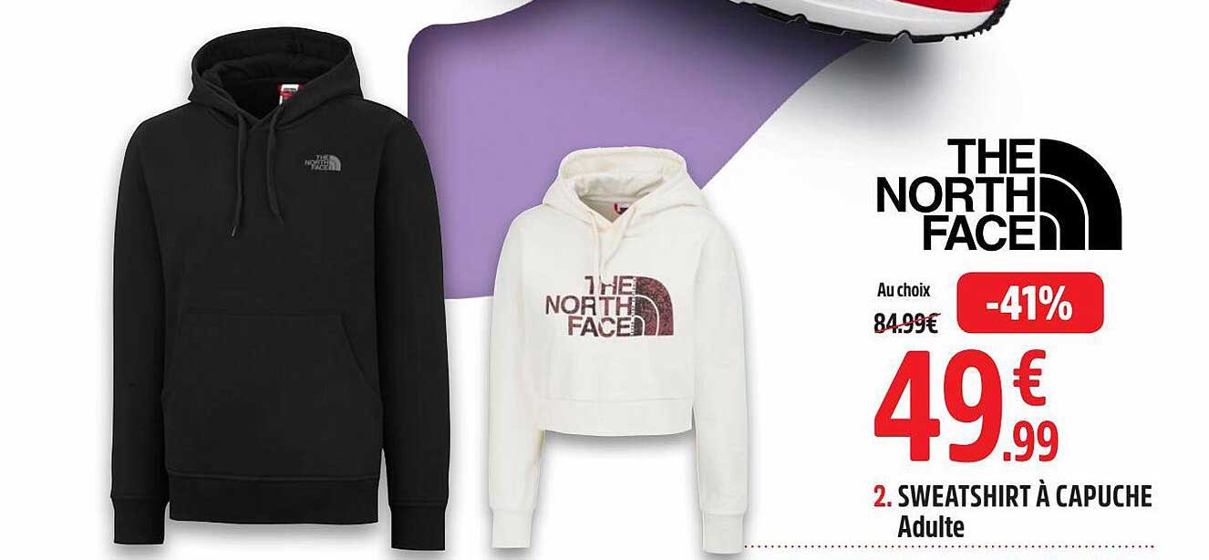 sweatshirt à capuche adulte the north face