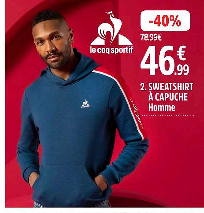 sweatshirt à capuche homme le coq sportif
