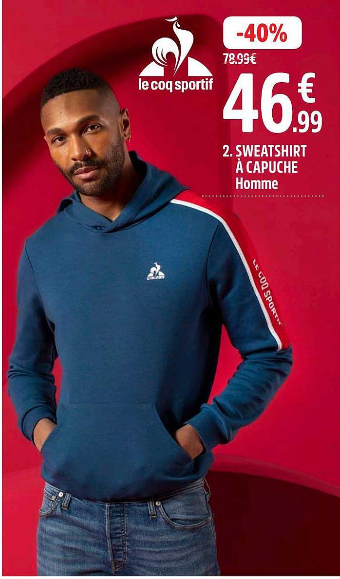 sweatshirt à capuche homme le coq sportif