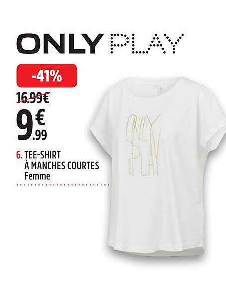 tee-shirt à manches courtes femme only play