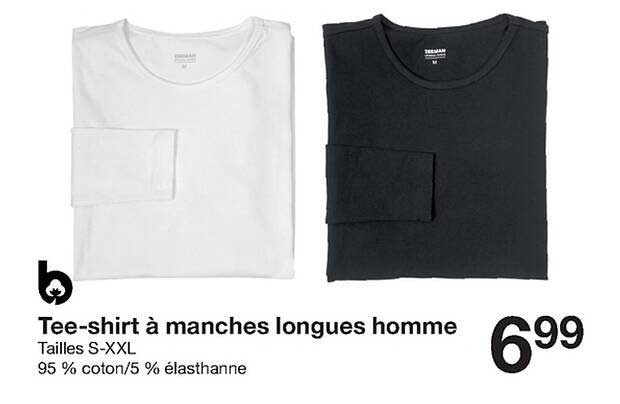 tee-shirt à manches longues homme