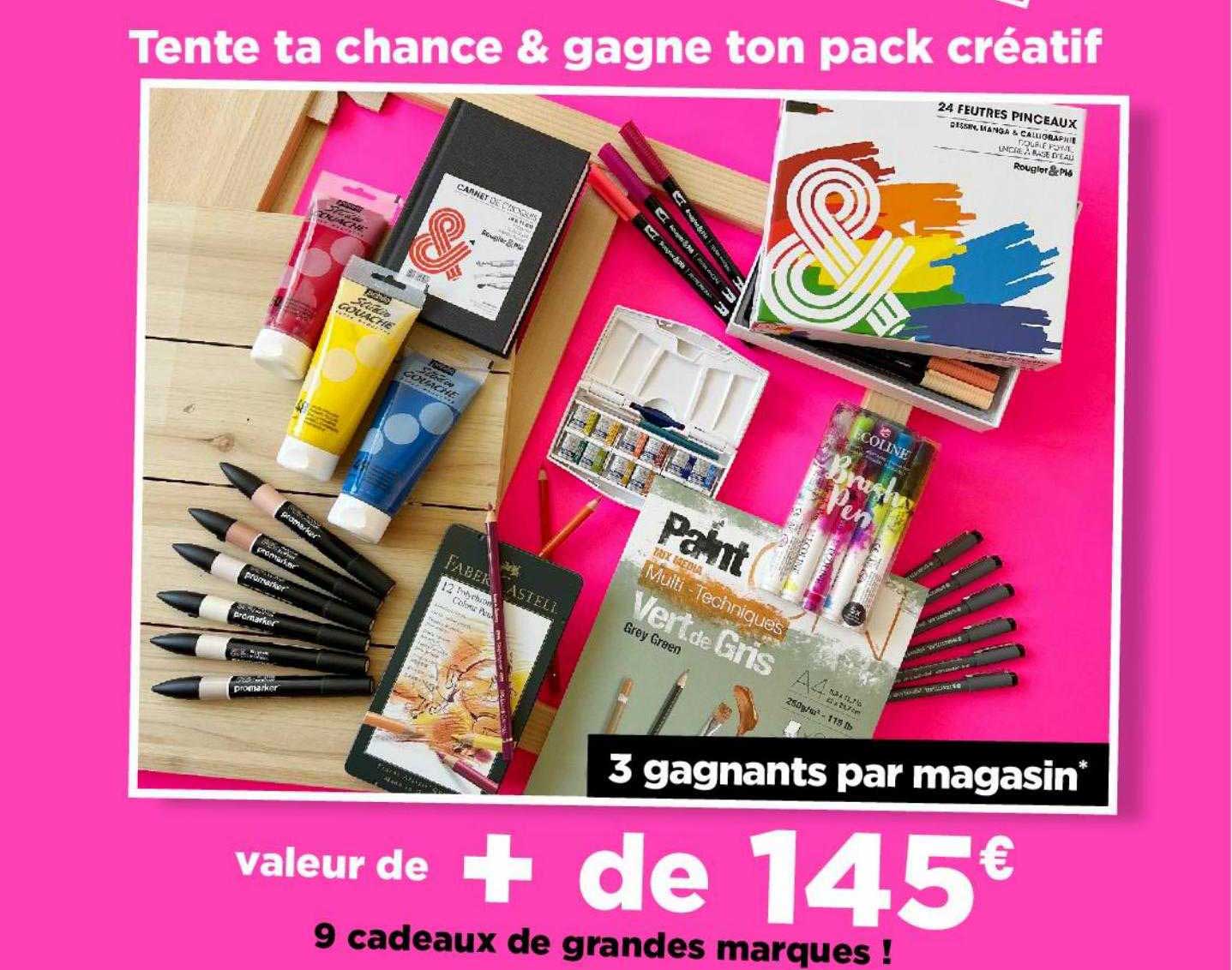 tente ta chance & gagne ton pack créatif