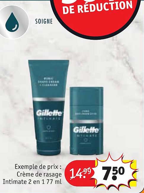 crème de rasage intimate 2 en 1 77ml