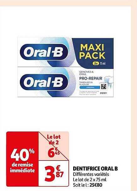 dentifrice oral b
