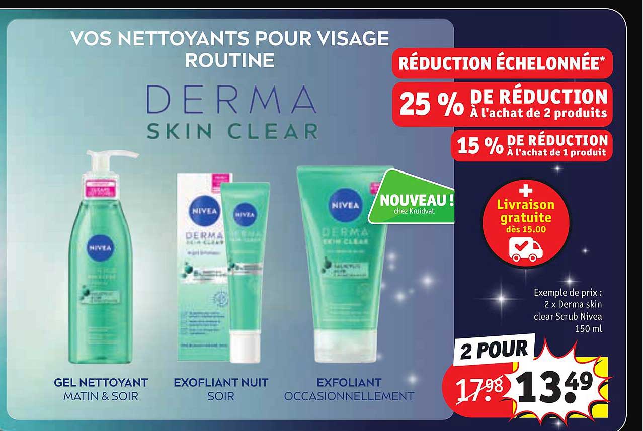 nettoyants pour visage routine derma skin clear nivea