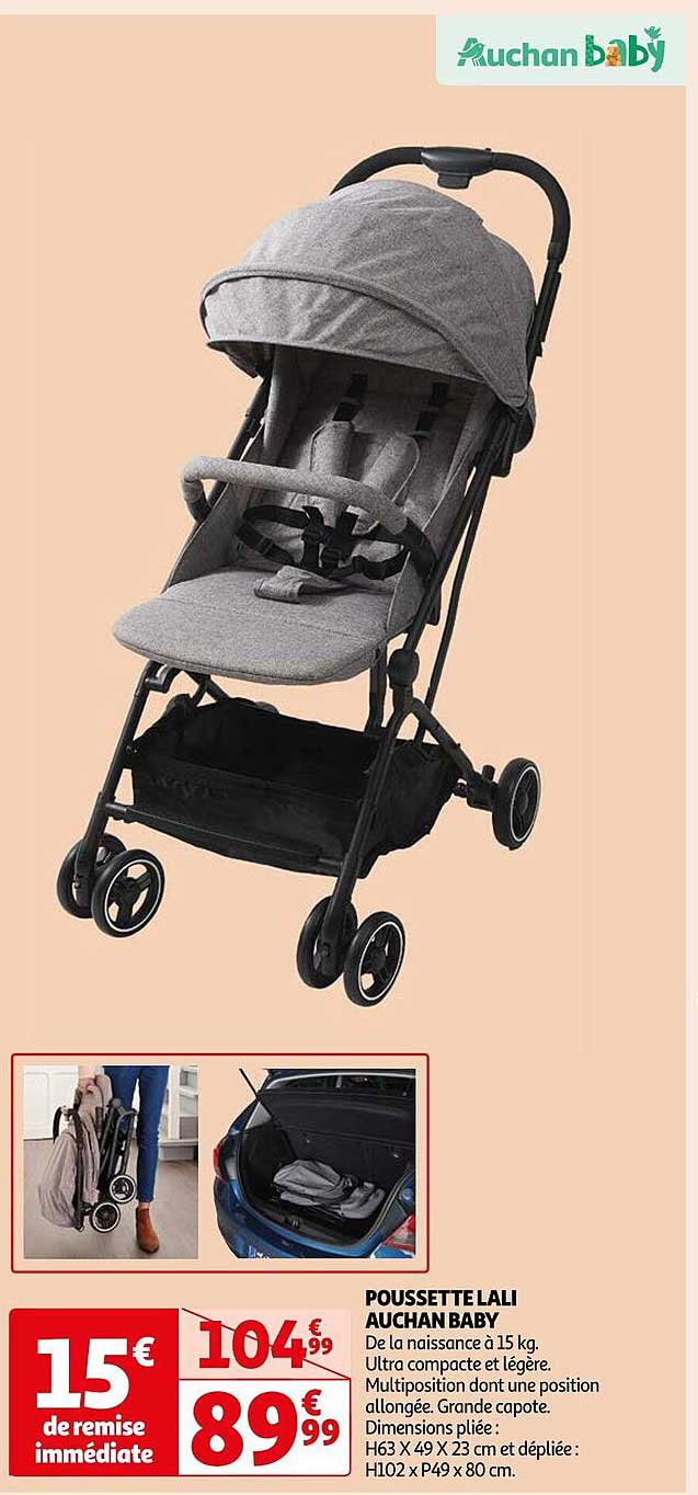 poussette lali auchan baby
