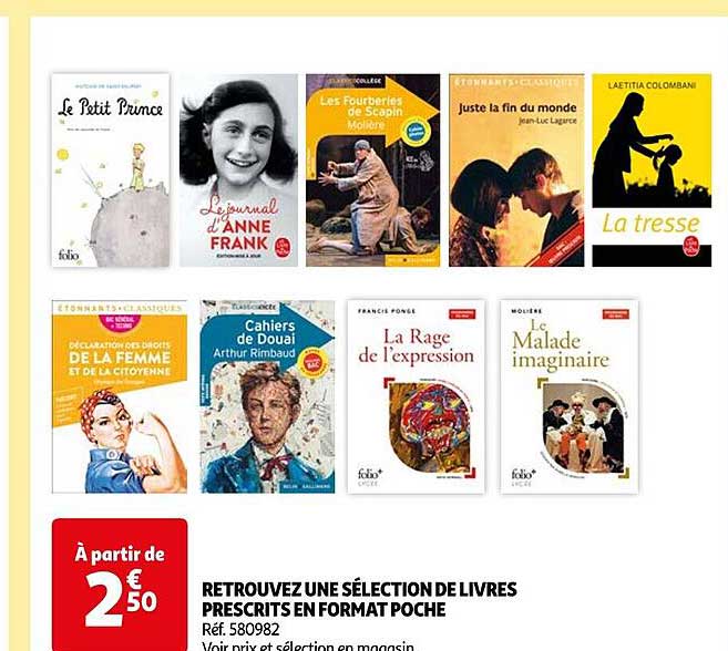 sélection de livres prescrits en format poche