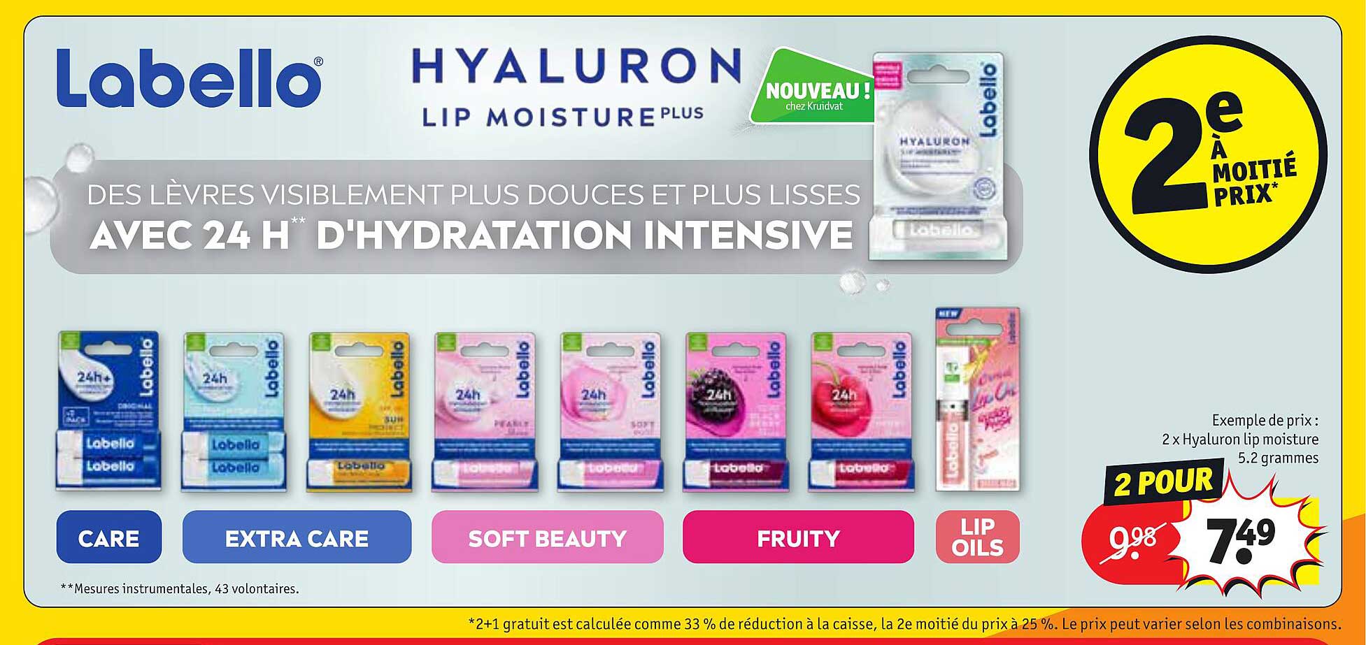 2 x hyaluron lip moisture 5.2 grammes labello