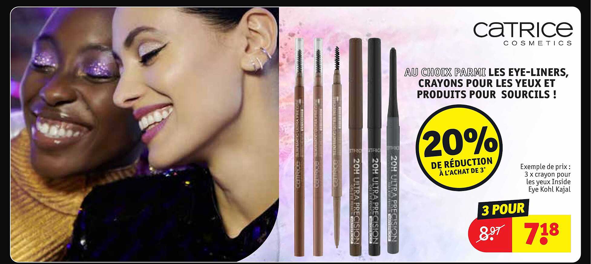 3 x  crayon pour les yeux inside eye kohl kajal catrice cosmetics