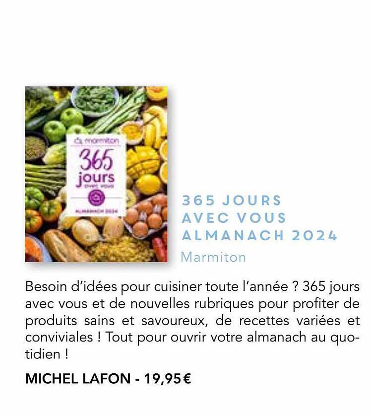 365 jours avec vous almanach 2024 - marmiton