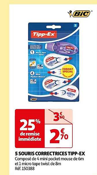 5 souris correctrices tipp-ex