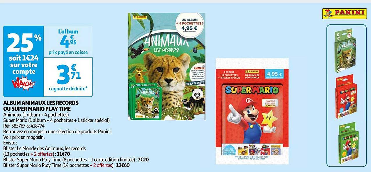 album animaux les records ou super mario play time