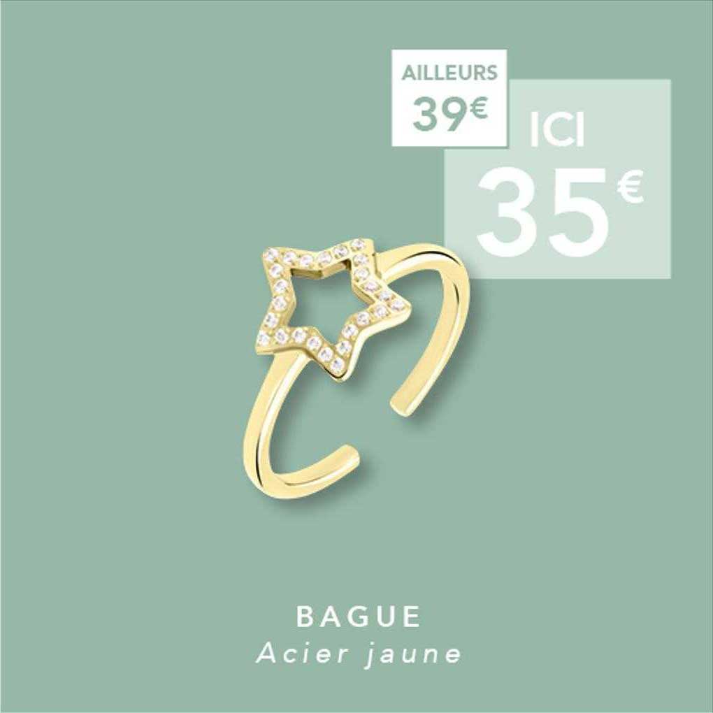 Bague Acier Jaune