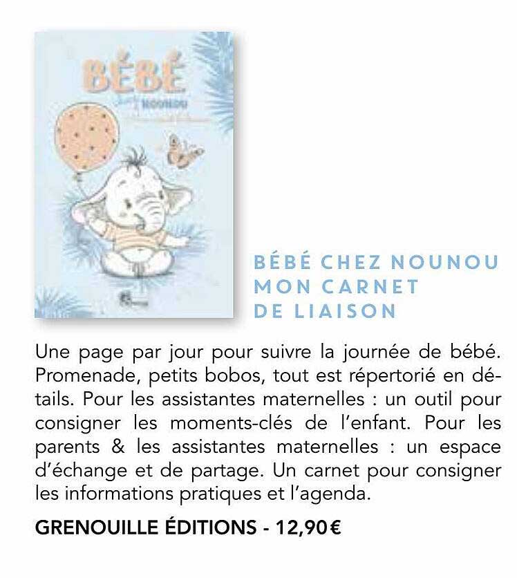 bébé chez nounou mon carnet de liaison