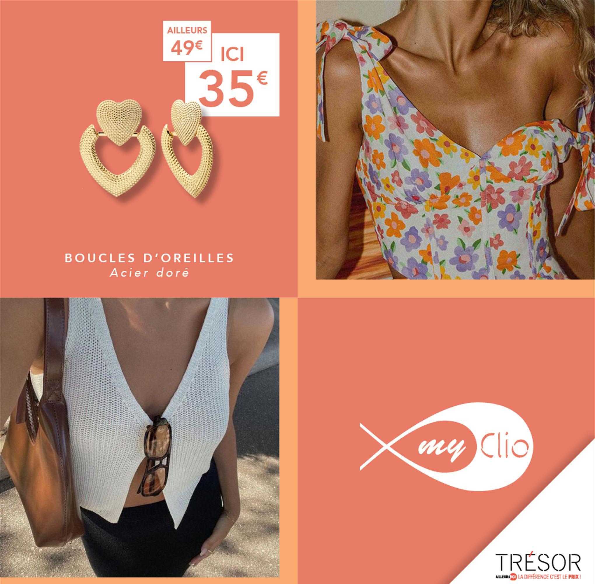 boucles d'oreilles acier doré