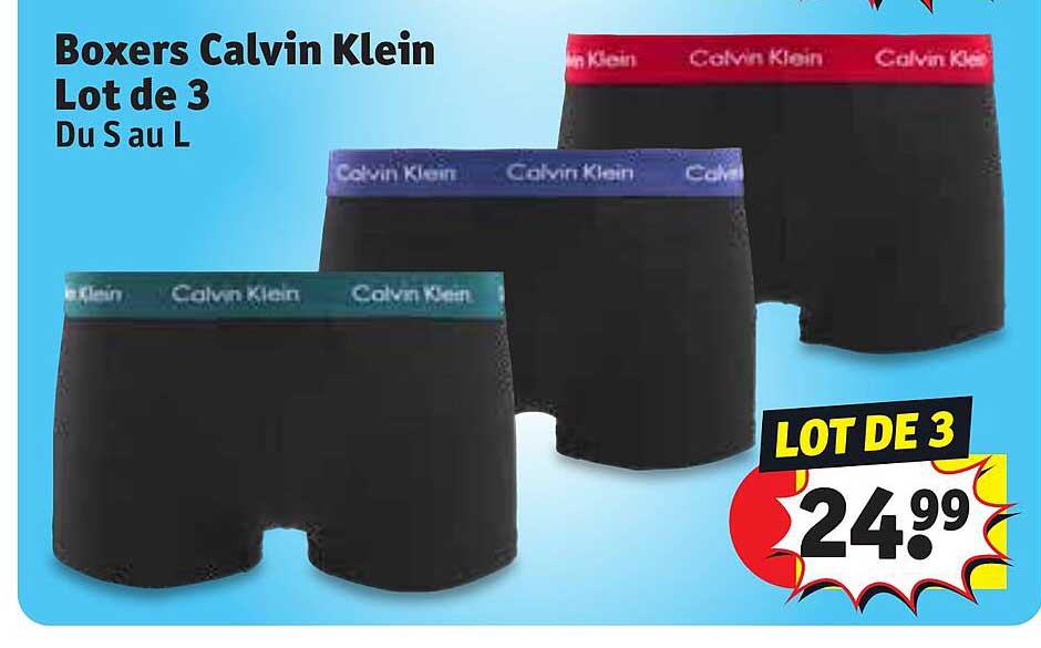 boxers calvin klein lot de 3