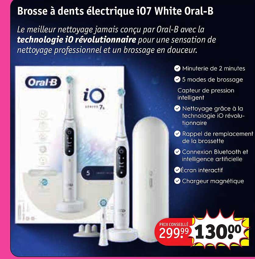 brosse à dents électrique i07 white oral-b