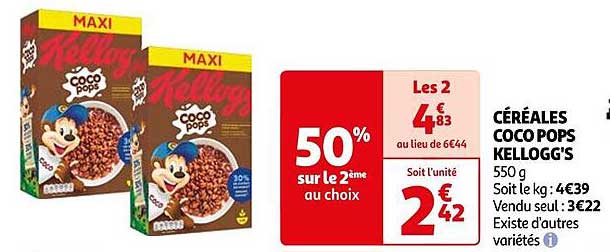 céréales coco pops kellogg's
