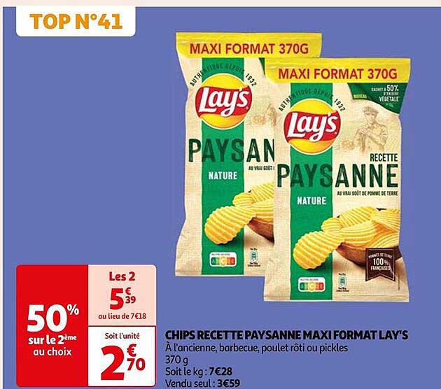 Chips Recette Paysanne Maxi Format Lay's