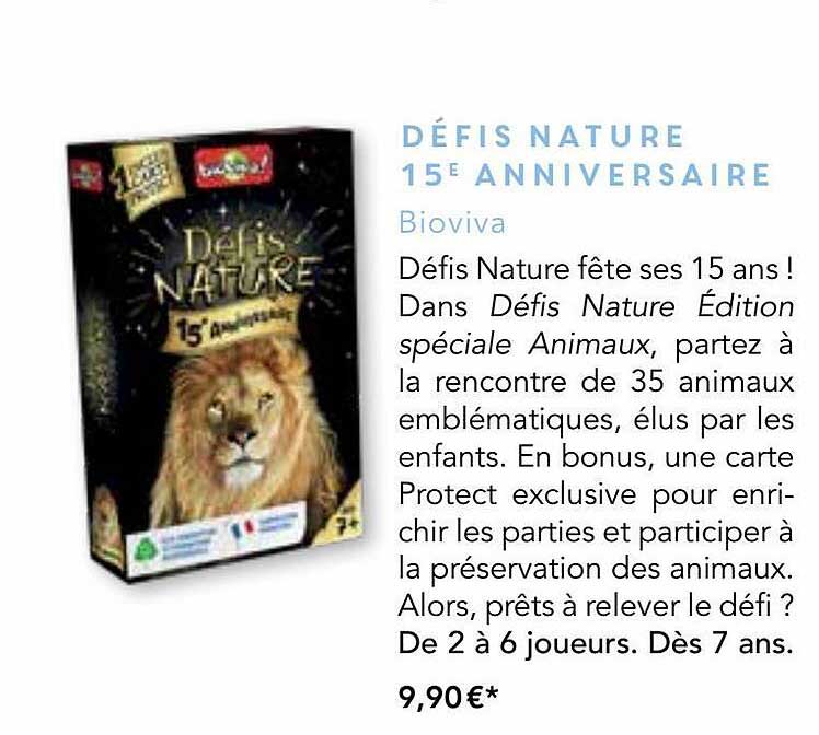 défis nature 15e anniversaire - bioviva